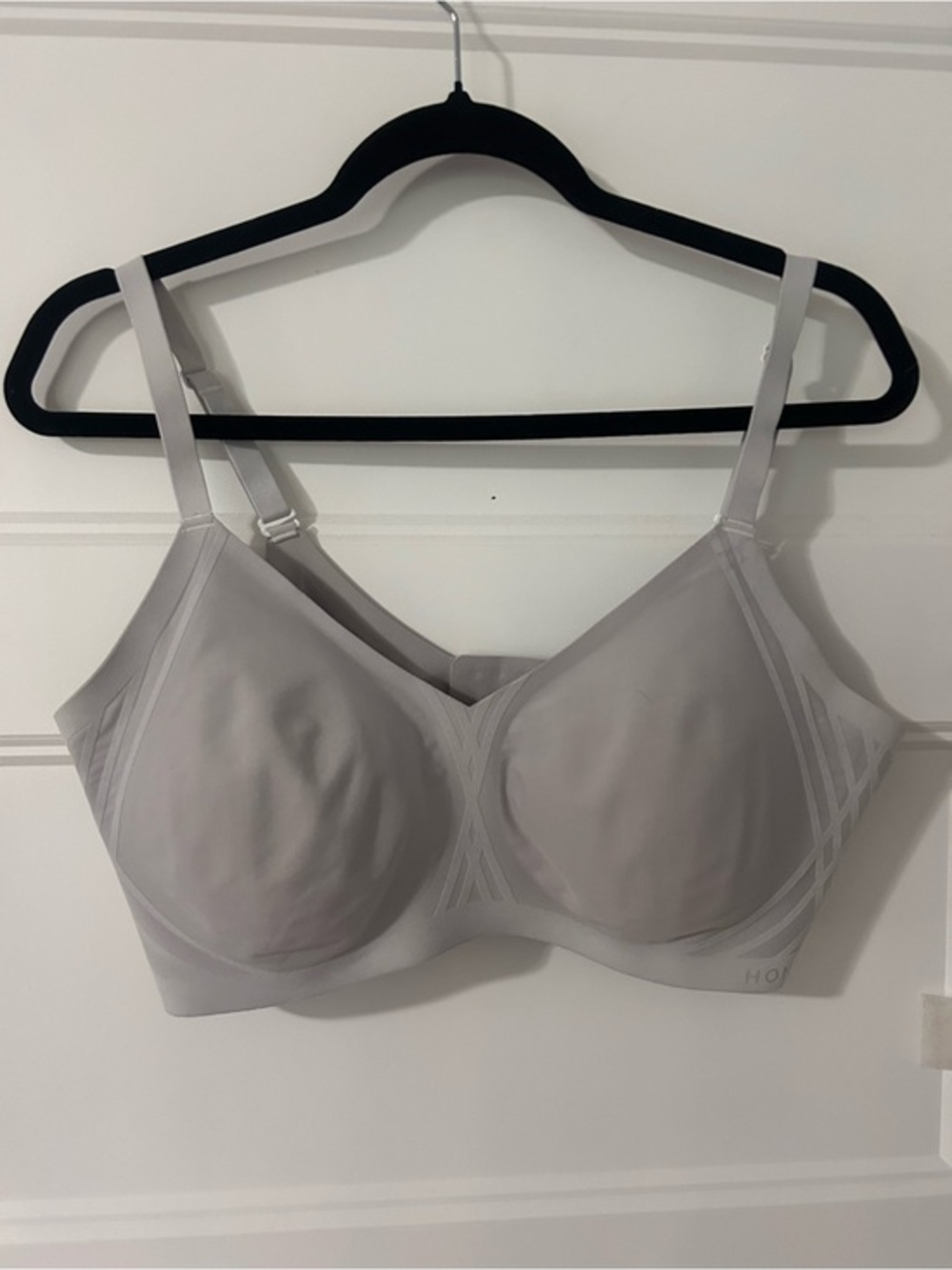 Honeylove BUNDLE Wireless Support Bra 1X Black & Gray Smoothing Shaping Support